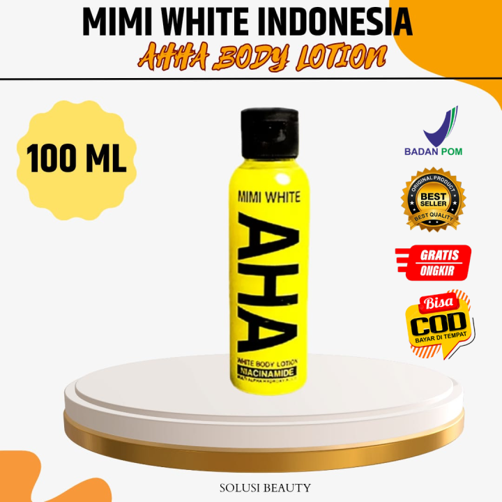 (PROMO) MIMI WHITE AHA BODY LOTION 100 ML BPOM Indonesia Krim Perawatan Kulit 12 Lazada