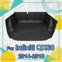 พรมกระโปรงหลังรถคลุมเต็มรถยนต์สำหรับ Infiniti QX60 2014-2018 17 16 15แผ่นรองผ้าคลุมรองเท้าบู๊ทรถยนต์อุปกรณ์ป้องกันภายในไลเนอร์กระบะ