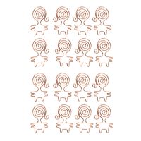 Rose Gold 16Pcs/Box Kawaii Cat Paper Clips Bookmark Planner Tools Scrapbooking Tools Binder Paper Clip