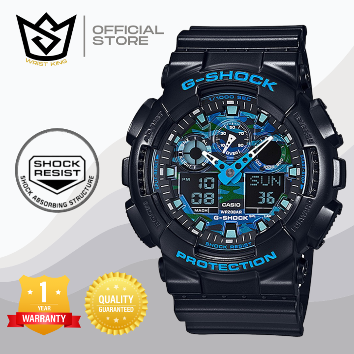 Wrist King Original G Shock OEM Auto Light GA100 Men Sport Watch Dual ...