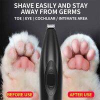 สุนัข Cat ที่กันจอนขนเท้าสัตว์เลี้ยง Paw Nail Grooming Clipper เครื่องตัดแมวไฟฟ้าเครื่องตัด USB ชาร์จใหม่ได้