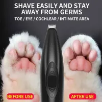 Dog Cat ที่กันจอนขนเท้าสัตว์เลี้ยง Paw Nail Grooming Clipper เครื่องตัดแมวไฟฟ้าเครื่องตัด USB เครื่องโกนหนวดแบบชาร์จใหม่ได้ SCISSOR