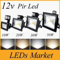 PIR Infrared Motion Sensor led floodlight acdc 12V 10W 20W 30W 50W COB IP65 led Flood Light for Garden led spotlight outdoor