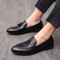 ใหม่ผู้ชายพู่ Loafers PU หนังอย่างเป็นทางการรองเท้า Elegant รองเท้า Simple Slip On Man รองเท้าสบายๆรองเท้าขนาดใหญ่ขนาด48 47 46