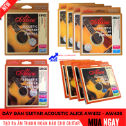 Bộ Dây Đàn Guitar Acoustic Alice AW 436 AW 432 Cỡ 11 Chính Hãng Dây Sắt