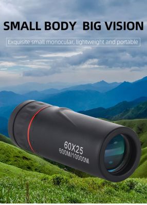 60X25/100X25 Optical Zoom Field Telescopes Clear View Red Film Hunting HD Binoculars Adjustable Focal Length