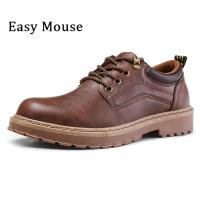 (Easy Mouse) รองเท้าหนังผู้ชายแฟชั่นฤดูใบไม้ร่วงรองเท้าบูทหุ้มข้อ Lace Up รองเท้าผู้ชายรองเท้ารองเท้าบู๊ทลำลอง