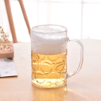 1PCS Acrylic Beer Mug for 500ML Drinking Glasses Beer Glass for Barware Drink Accessories CN(Origin) 1 Round