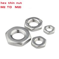 50PCS/20PCS Thin Nut DIN439 M2 M2.5 M3 M4 M5 M6 M8 M10 Stainless Steel 304 Hex Thin Nut