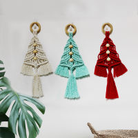 DIY Christmas Decor Ideas Handmade Knitting Christmas Crafts Home Decor Tapestry Christmas Tree Tapestry Hand-knit Wind Chimes