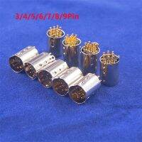 ❅△✤ 5 pcs Mini Din Plug Male Din Connector 3 4 5 6 7 8 9 Pin PCB Mount Straight CNC Machined Header Pins Plug Board Solder DIY