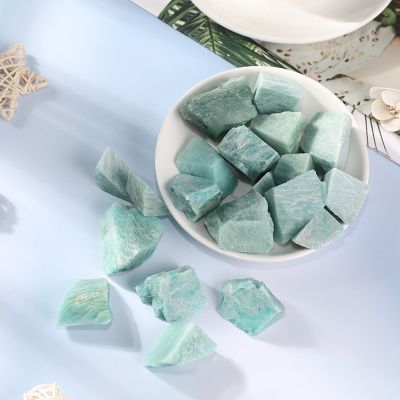 100g Rough Stones Green Amazonite Mineral Specimen Rock Gravel Crystal Healing Stone Aquarium Decor Ornament Room Accessories