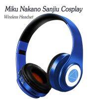 Caryfp Miku Sanjiu Bluetooth-compatible Headset 5.0 Over-ear Stereo Anime Headphones with Mic for