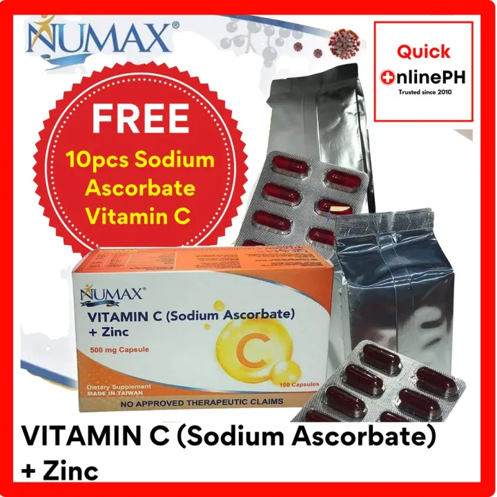 VITAMINC (Sodium Ascorbate) + Zinc NUMAX Lazada PH
