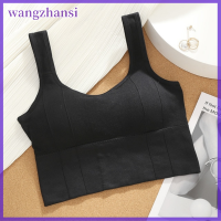 wangzhansi เสื้อกล้ามออกกำลังกายระบายอากาศใส่ในและนอกสำหรับผู้หญิงบราออกกำลังกายไม่มีห่วงเหล็กสไตล์ใหม่ฤดูร้อน