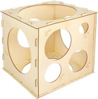 Pllieay 9 Sizes Collapsible Wood Balloon Sizer Cube Box for Balloon Decorations Balloon Arches Balloon Columns (2-10 Inch)