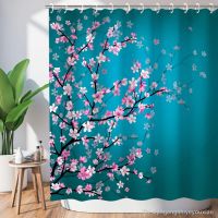 【hot】❈♞◄  Shower Curtain Floral Plum Curtains and Pink