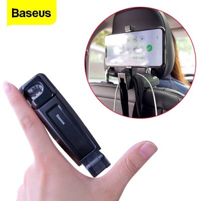 Baseus Back Seat Car Phone Holder For iPhone Xs Max Xr X 2in1 Backseat Hook Car Mount Holder For Samsung S10 S9 Plus Car Holder Car Mounts