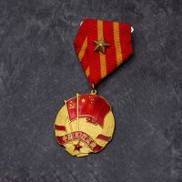 【CW】♕ↂ  Top 1PC Soviet USSR Badges China-Soviet Five Star Flag Expert Medal