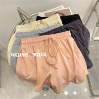 Summer Drape Feeling Thin Shorts Women Casual Wide Leg Yoga Sports Running Beach Hot Pants Bottoms