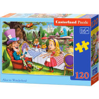 Castorland Poland นำเข้าจิ๊กซอว์สำหรับเด็ก 120 ชิ้น Alice in Wonderland 13456