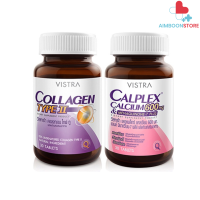 VISTRA COLLAGEN TYPE II (30 Caps) + CALPLEX CALCIUM 600 MG &amp; MENAQUINONE-7 PLUS (30 เม็ด/90 เม็ด)  [AIM]