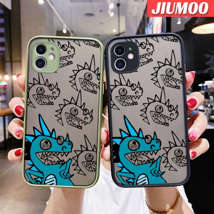 jiumoo-เคสโทรศัพท์ปลอกสำหรับ-samsung-galaxy-a52s-5g-a52-4g-a52-5g-บางเฉียบลายมอนสเตอร์ฝ้าเคสโทรศัพท์เนื้อแข็งขอบสี่เหลี่ยมซิลิโคนอ่อนการ์ตูนกันกระแทกคลุมทั้งหมดเคสป้องกันเลนส์กล้อง