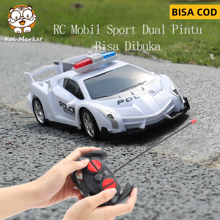 Mainan Rc Mobil Polisi Remote Control Model Toyota Alphard Dual Pintu