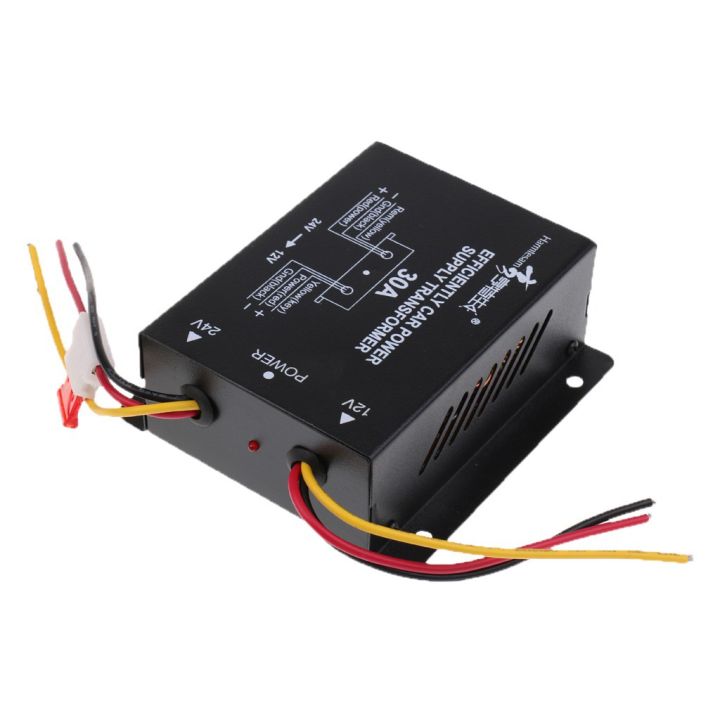 ตัวแปลงแรงดันไฟฟ้า-dc-24v-to-12v-30a-แบบลดค่า-สำหรับรถยนต์