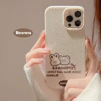 -Candyy.case- เคสโทรศัพท์สกรีนลายหมีต่ายBrown นิ่ม TPUกันกระแทก พร้อมส่ง สำหรับ13/1214 Plus Pro Max 8/7 Plus X/XRทุกรุ่น  #5040