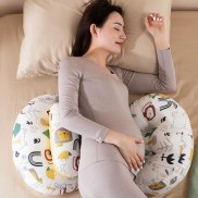 Adjustable Width U-Shaped Abdominal Support Pregnancy Pillow Cotton