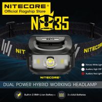 NITECORE NU35 Headlamp multi-light hybrid long-life working lamp highlights floodlight Hiking Led Headlight with AAA Battery