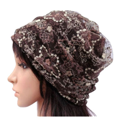 Women Lady Winter Bandana Beanie Turban Head Wrap Band Lace Hat Warm Cap