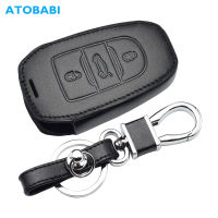 ATOBABI 3ปุ่มหนังสำหรับ Peugeot 208 508 2008สำหรับ Citroen C4L แคคตัส C5 C3 C6 C8 Picasso Xsara Smart Key Cover