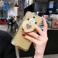 เคสโทรศัพท์ใหม่สำหรับ Honor X9B X9A ฝาครอบรักวงเล็บซิลิโคนนิ่มจะรักกับผู้ถือยืนป้องกันการตกสำหรับ Honor X9A X9B เคส