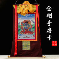 Authentic quality Varjra hand Thangka ห้องนั่งเล่นภาพเย็บผ้าทิเบต Tantra พระพุทธรูปแขวนในเนปาล