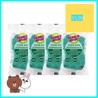 ฟองน้ำพร้อมใยขัด SCOTCH-BRITE SCRUB DOTS แพ็ก 4 ชิ้น สีเขียวSCOURER SPONGE SCOTCH-BRITE SCRUB DOTS GREEN PACK4 **คุณภาพดี**