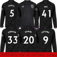 JS 22/23 West Ham United Away Football Jersey Long Sleeve Tshirts Rice Coufal Antinio Bowen Emerson Player Edition SJ