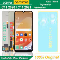 จอแสดงผลดั้งเดิม6.5 "สำหรับ C11 Realme RMX2185หน้าจอ LCD ชิ้นส่วนสัมผัสทำให้เป็นดิจิทัลประกอบเปลี่ยนได้สำหรับ Realme C11 RMX3231 2021