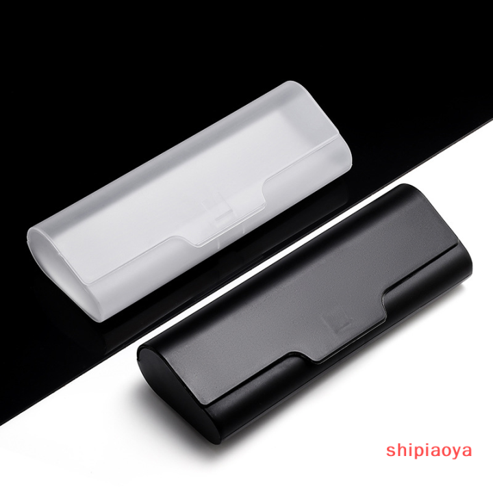 shipiaoya-กรณีแว่นตาพลาสติกใสฝ้าง่ายน้ำหนักเบาแว่นกันแดดกล่องพลาสติกแข็งกล่องเหล็กของขวัญอ่อน