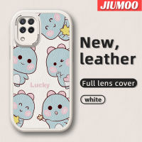 JIUMOO A22ปลอกสำหรับ Samsung 4G M22 A22 5G เคส A13 A23ไดโนเสาร์น้อยน่ารักทันสมัยเคสมือถือกันกระแทกซิลิโคนนิ่มป้องกันการตกหล่นพร้อมเคสป้องกันกล้องสำหรับเลนส์คลุมทั้งหมด