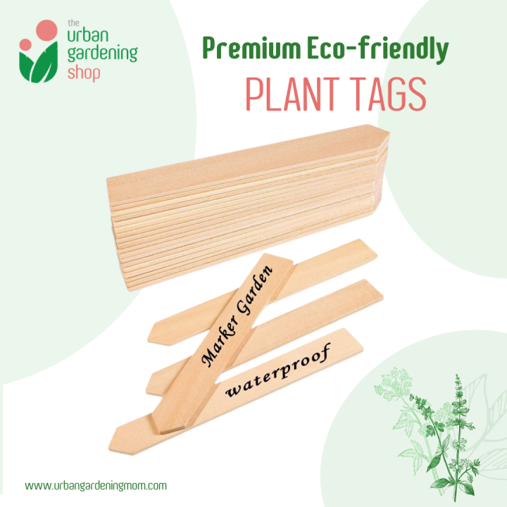 ECOFRIENDLY PLANT TAGS High Quality Wooden Garden Markers / THE