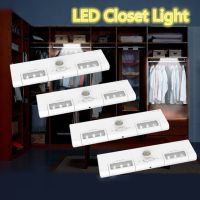 【▼Hot Sales▼】 yisiguyi0 Augienb ไฟ Led ใต้ตู้ไร้สายเซ็นเซอร์ตรวจจับการเคลื่อนไหว Pir 6ไฟ Led สำหรับตู้เสื้อผ้าตู้ตู้เสื้อผ้าไฟกลางคืนห้องครัว