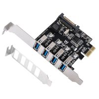 Usb 3.0 Pci อะแดปเตอร์แบบเร็วเป็นพิเศษ Pci E To 7พอร์ต Usb 3อะแดปเตอร์ขยายการ์ด Usb3ตัวแปลงตัวควบคุม X1 Pcie Pci E สำหรับ Btc Miner