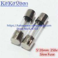 ◙◑ 20pcs/Box 5x20mm 1A 250V Slow Fuse 5x20 T1A 1000mA T1000mA 250V Glass Fuse 5mmx20mm