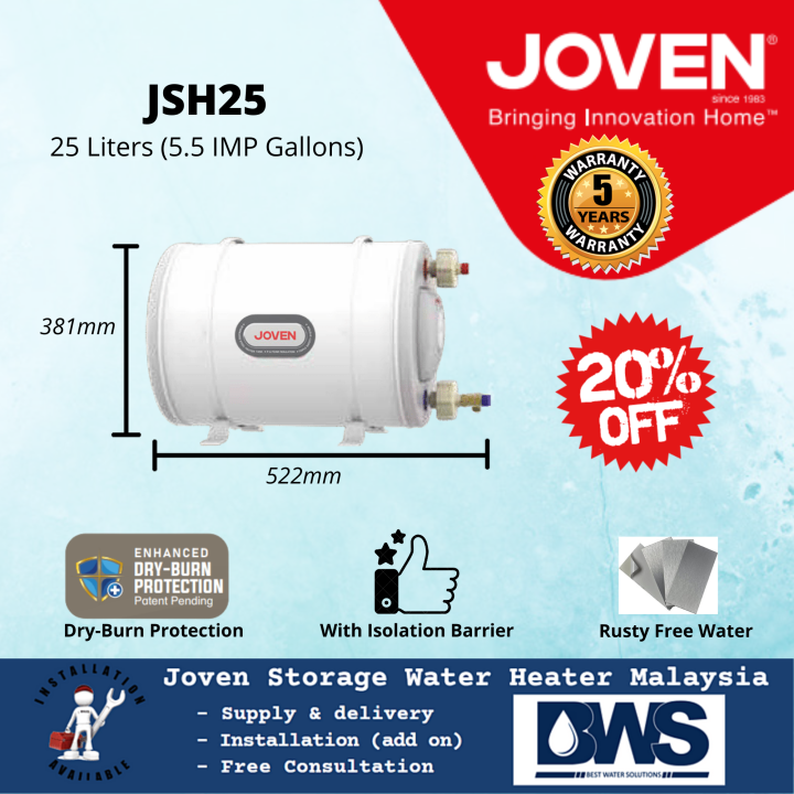 Joven JSH25 Storage Water Heater Price | Lazada