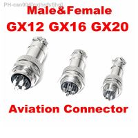 ☸✢ 1 Pcs GX12 GX16 GX20 2/3/4/5/6/7/8/9/10 Pin Male Female Butting Wire Cable Circular Aviation Socket Plug Panel Connector