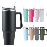 Stainless Steel Vacuum Bottle 40Oz Portable Vacuum Cup with Straw and Handle Insulated Bottle Safe Reusable Water Thermos for Car Camping Picnic School Travel forceful