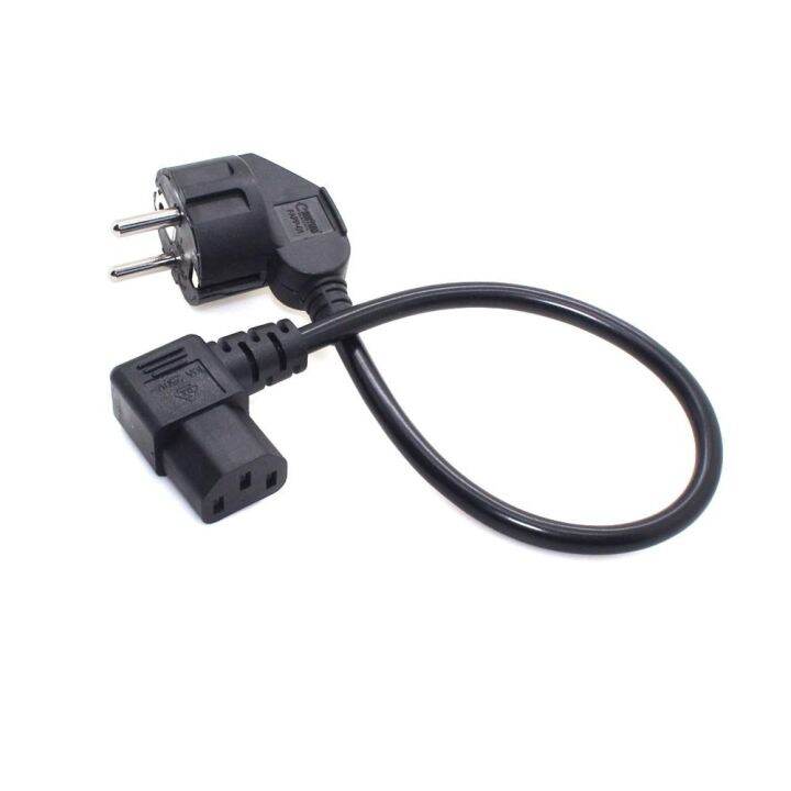 Short 0.3M/1ft European 3 Pin Male to IEC 3 Pin Female ,Schuko to C13