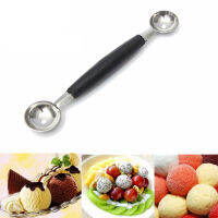 LMETJMA Stainless Steel Double Ended Headed Fruit Icecream Ball Spoon Diameter Melon Baller Fruit Vegetable Tools PY0039